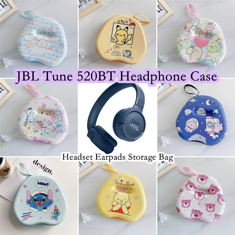 For JBL TUNE 520BT Headphone Case Cartoon Creative Patterns Headset Earpads Storage Bag Casing Box