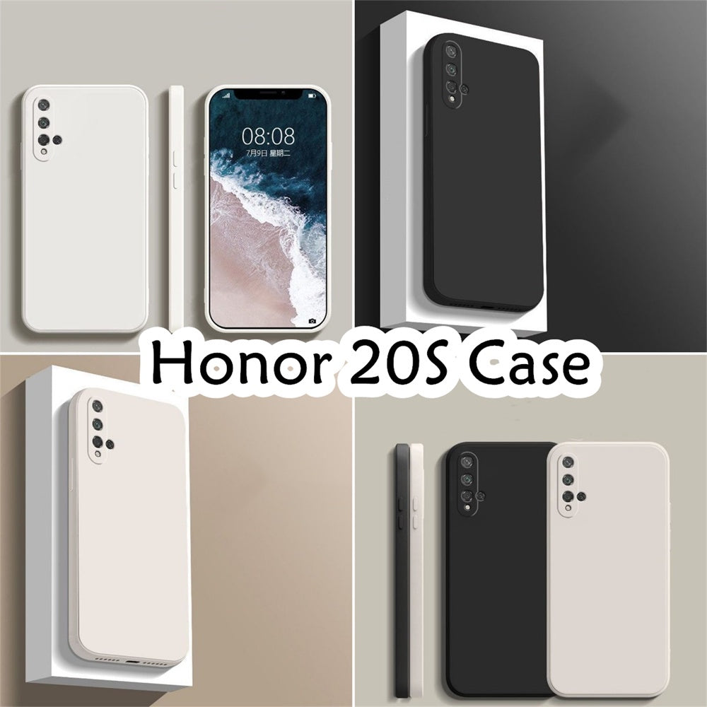 For Honor 20S Cover Drop and wear resistant Silicone Full Case Classic Simple Solid Color Phone Case Cover