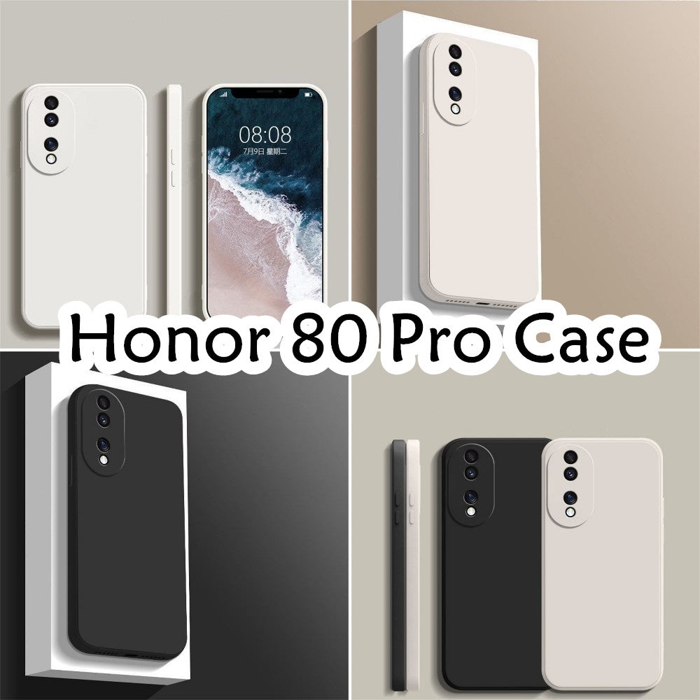 For Honor 80 Pro Cover Drop and wear resistant Silicone Full Case Classic Simple Solid Color Phone Case Cover