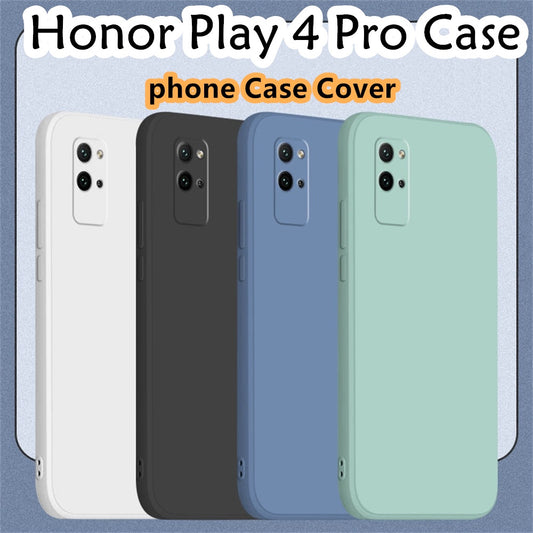 For Honor Play 4 Pro Cover Drop and wear resistant Silicone Full Case Classic Simple Solid Color Phone Case Cover