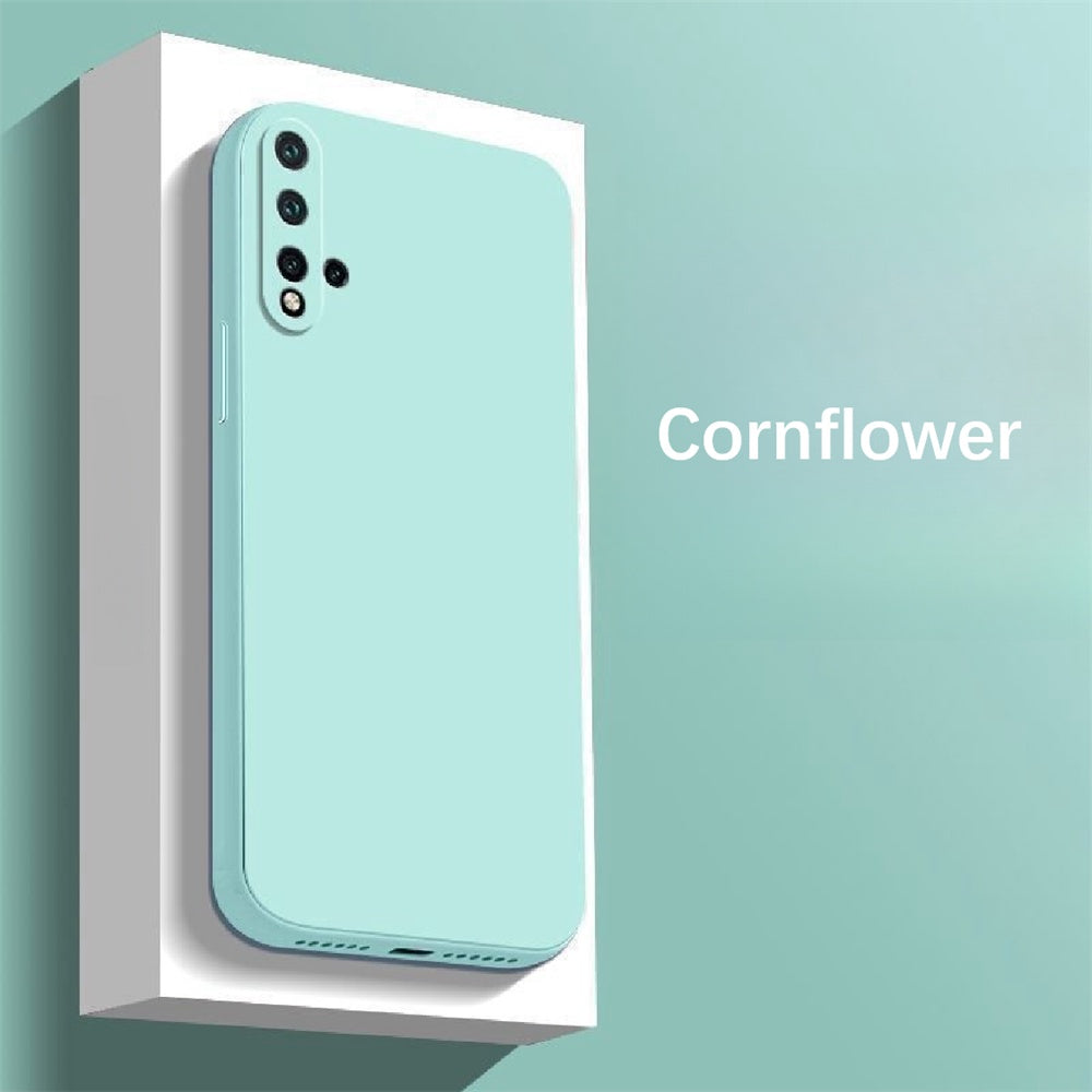 For Huawei Nova 5 Pro Cover Drop and wear resistant Silicone Full Case Classic Simple Solid Color Phone Case Cover