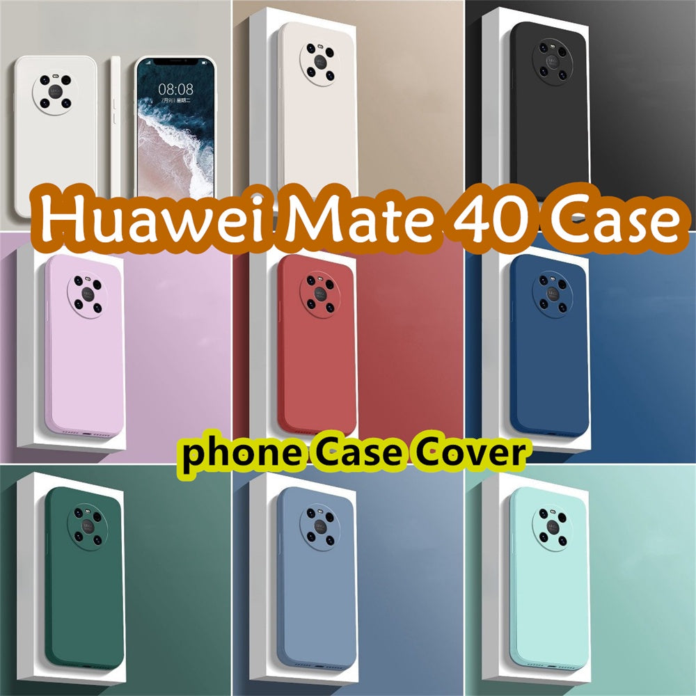 For Huawei Mate 40 Cover Drop and wear resistant Silicone Full Case Classic Simple Solid Color Phone Case Cover