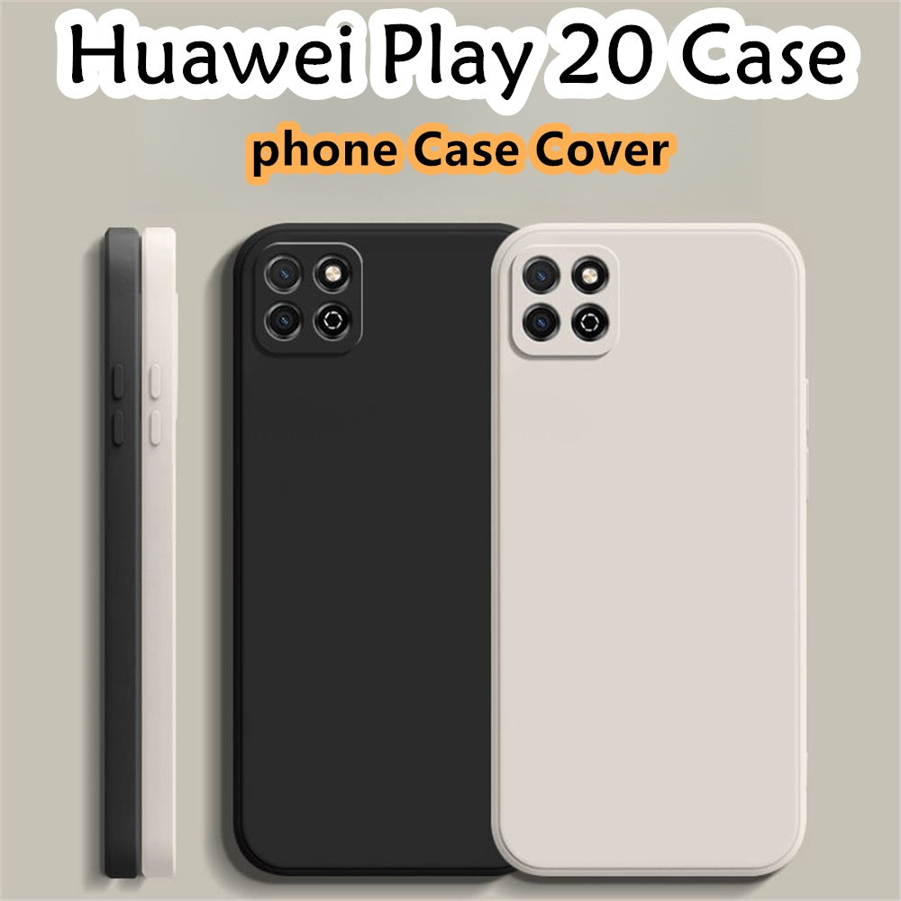 For Huawei Play 20 Cover Drop and wear resistant Silicone Full Case Classic Simple Solid Color Phone Case Cover