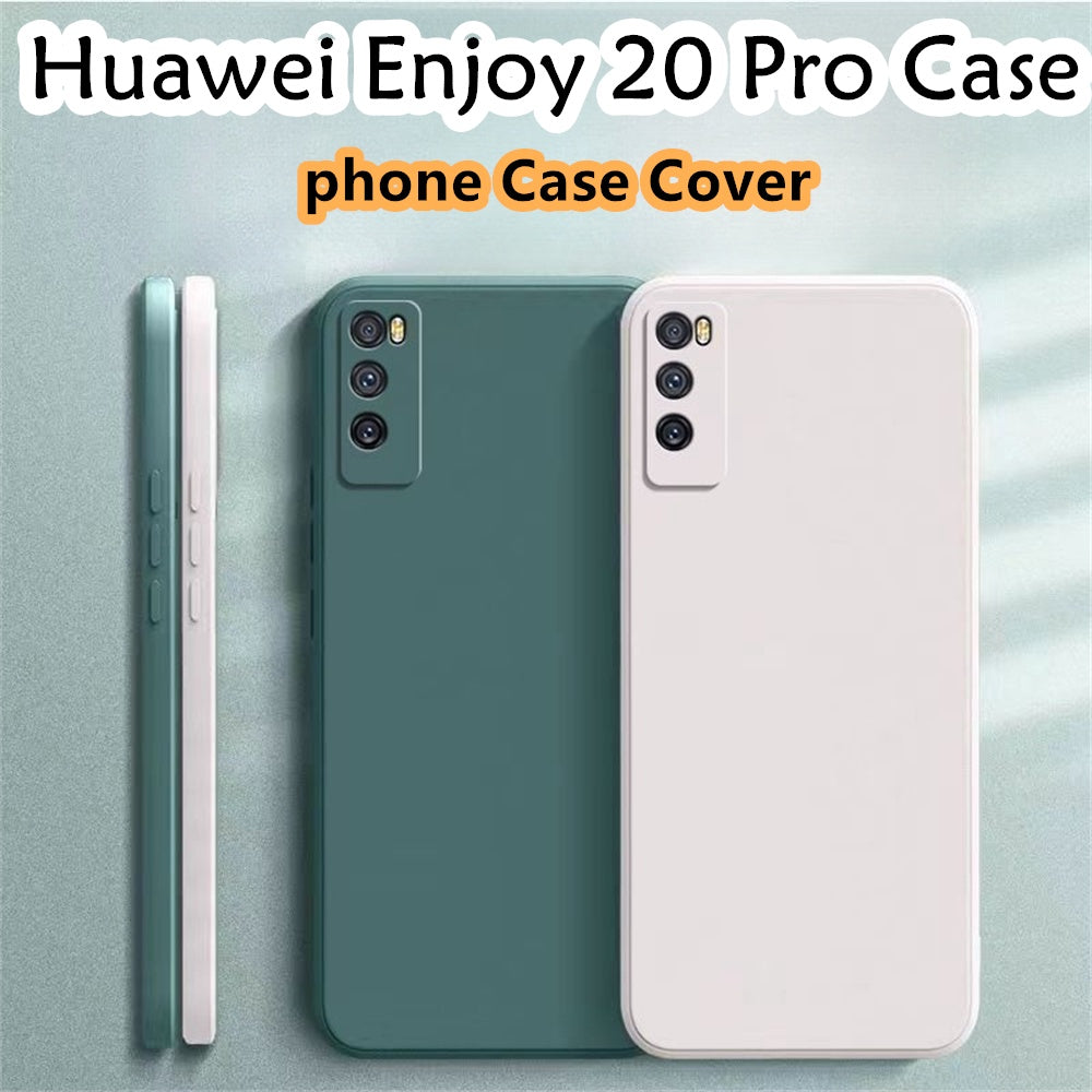 For Huawei Enjoy 20 Pro Cover Drop and wear resistant Silicone Full Case Classic Simple Solid Color Phone Case Cover