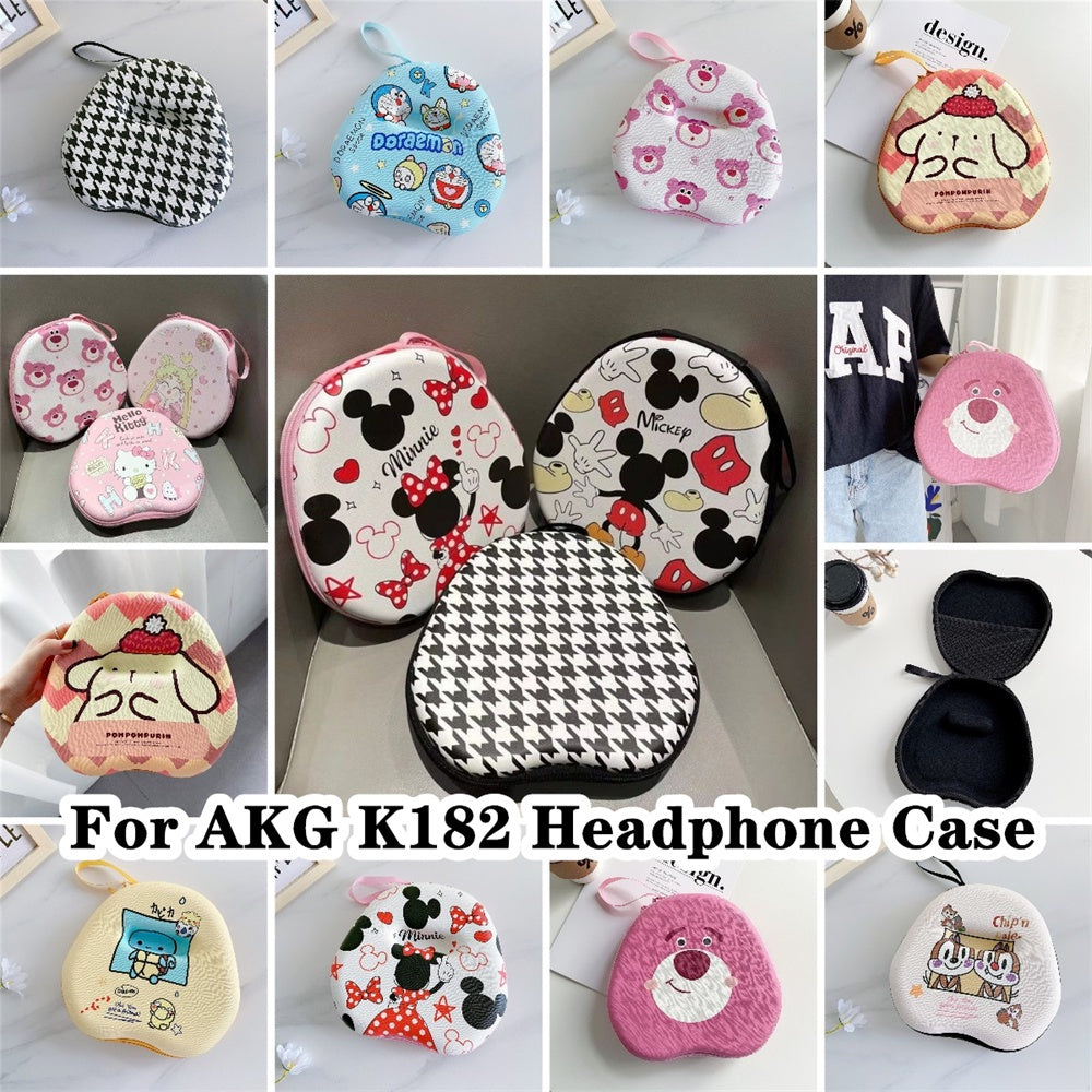 For AKG K182 Headphone Case Cartoon Creative Patterns Headset Earpads Storage Bag Casing Box