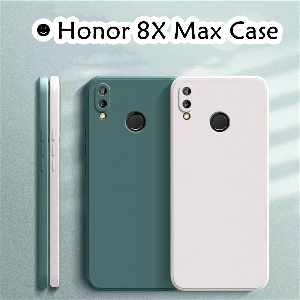 For Honor 8X Max Cover Drop and wear resistant Silicone Full Case Classic Simple Solid Color Phone Case Cover