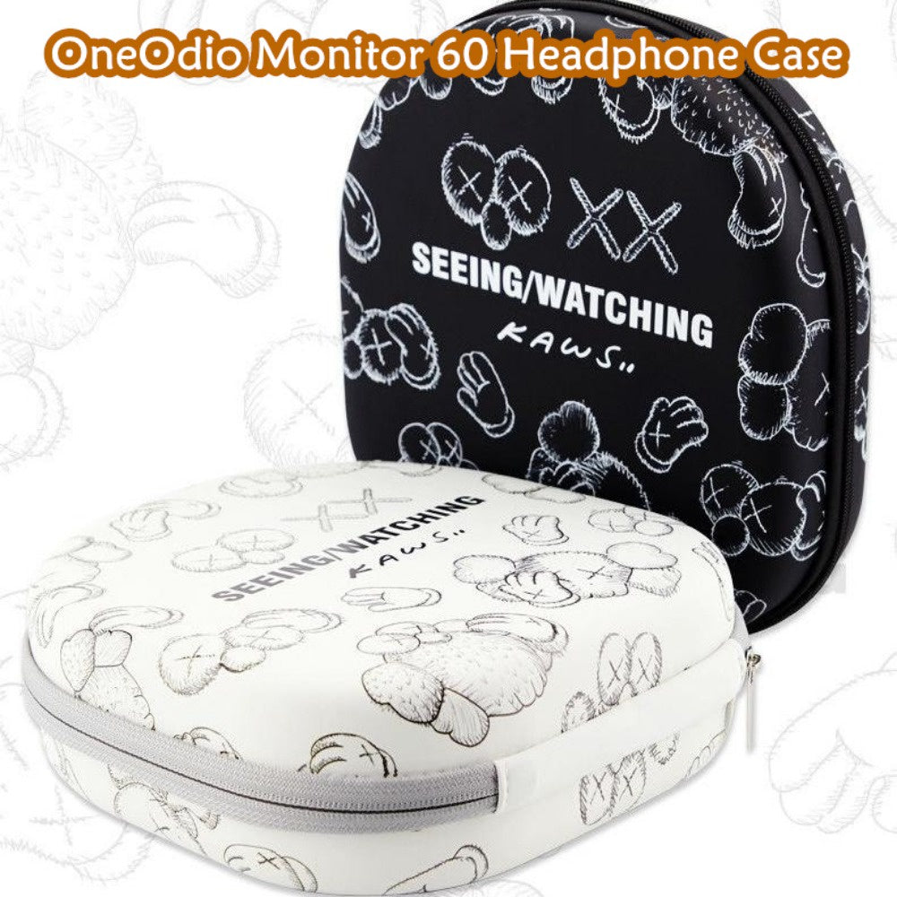 For OneOdio Monitor 60 Headphone Case Cartoon Creative Patterns Headset Earpads Storage Bag Casing Box