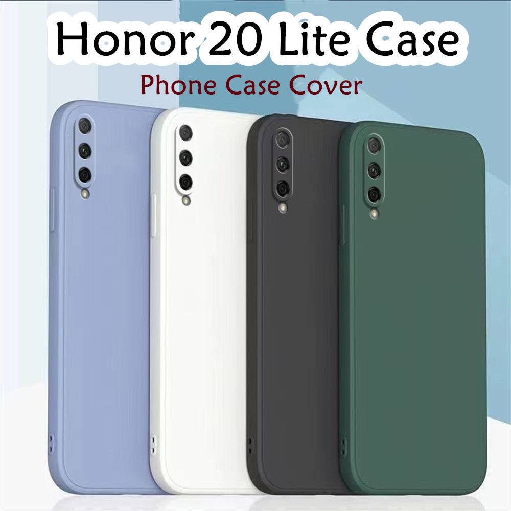 For Honor 20 Lite Cover Drop and wear resistant Silicone Full Case Classic Simple Solid Color Phone Case Cover