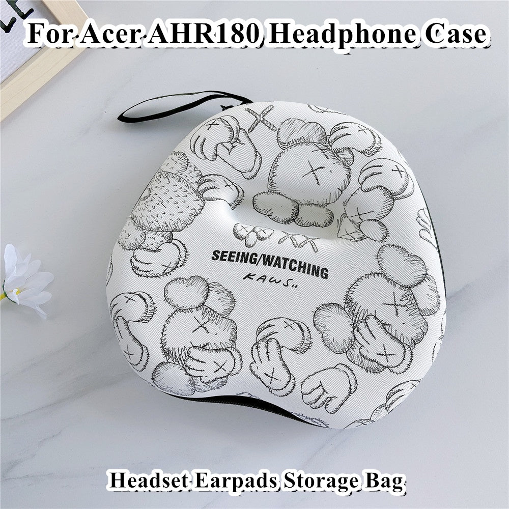 For Acer AHR180 Headphone Case Cartoon Creative Patterns Headset Earpads Storage Bag Casing Box