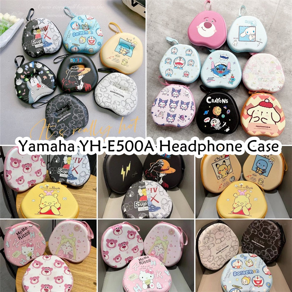 For Yamaha YH-E500A Headphone Case Cartoon Creative Patterns Headset Earpads Storage Bag Casing Box