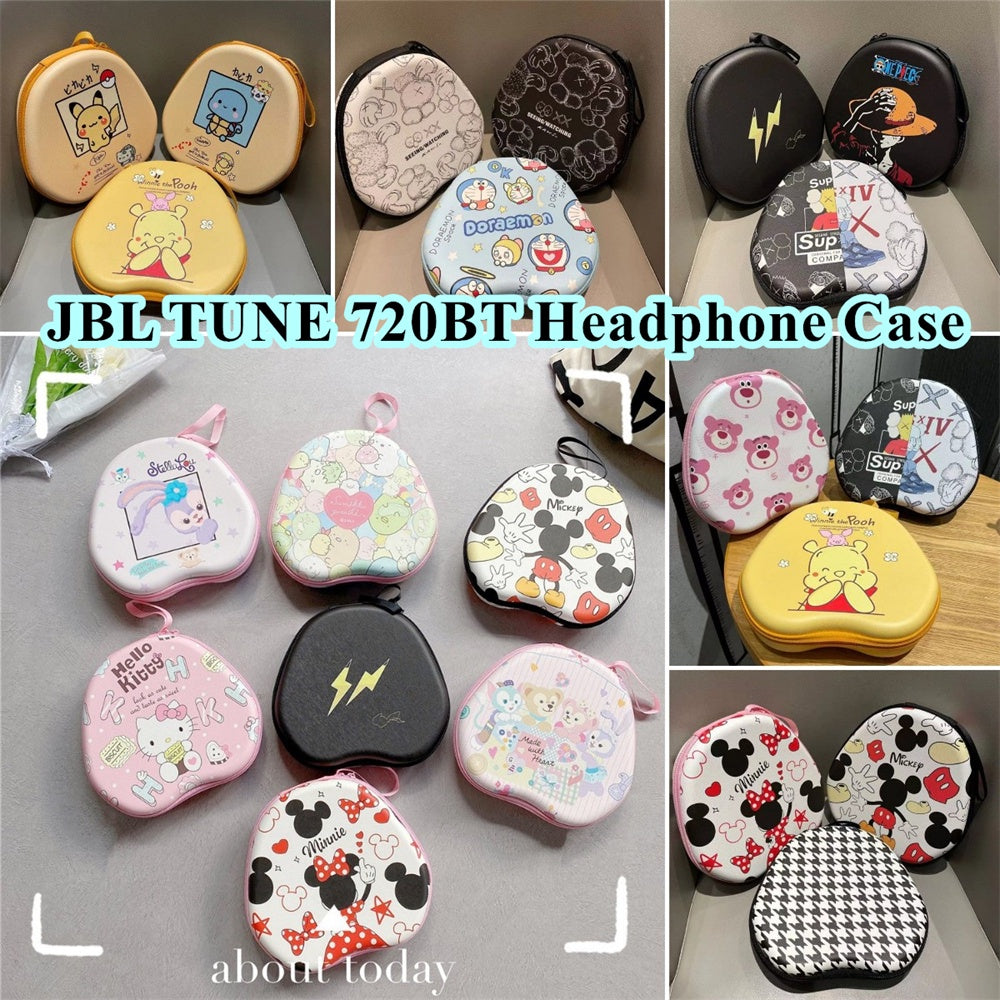 For JBL TUNE 720BT Headphone Case Cartoon Creative Patterns Headset Earpads Storage Bag Casing Box