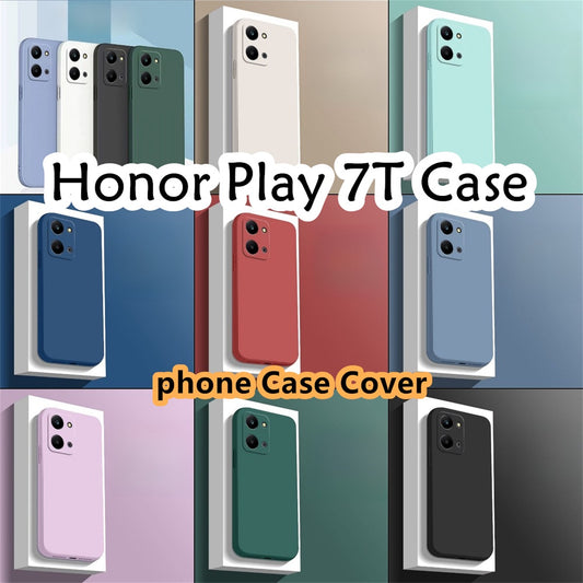 For Honor Play 7T Cover Drop and wear resistant Silicone Full Case Classic Simple Solid Color Phone Case Cover