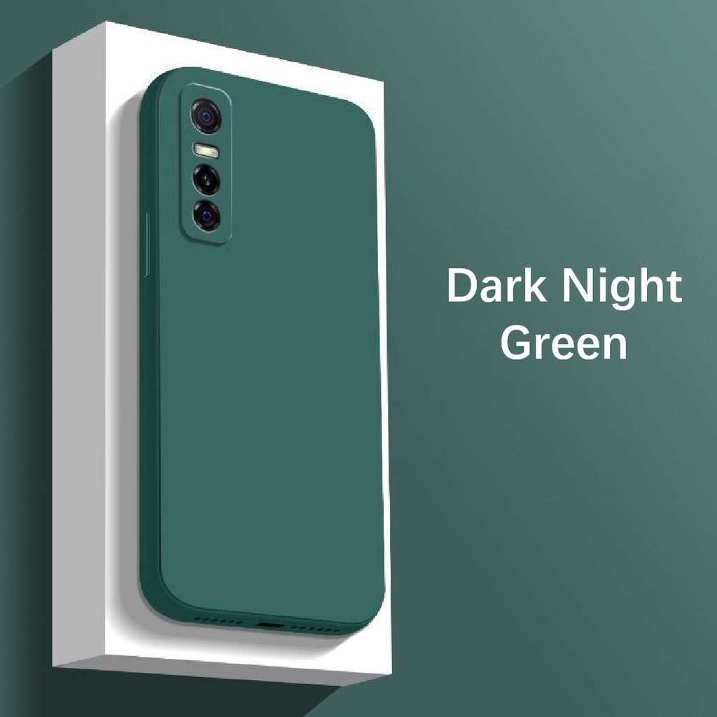 For VIVO Y73S Cover Drop and wear resistant Silicone Full Case Classic Simple Solid Color Phone Case Cover