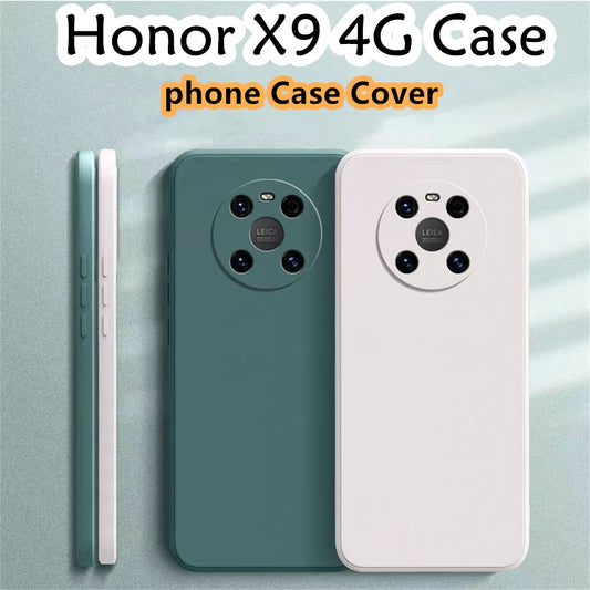 For Honor X9 4G Cover Drop and wear resistant Silicone Full Case Classic Simple Solid Color Phone Case Cover