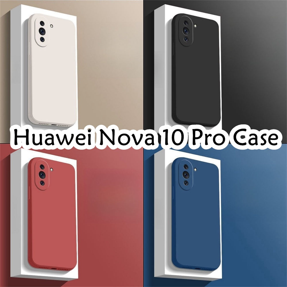 For Huawei Nova 10 Pro Cover Drop and wear resistant Silicone Full Case Classic Simple Solid Color Phone Case Cover