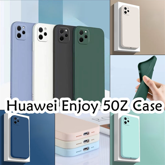 For Huawei Enjoy 50Z Cover Drop and wear resistant Silicone Full Case Classic Simple Solid Color Phone Case Cover