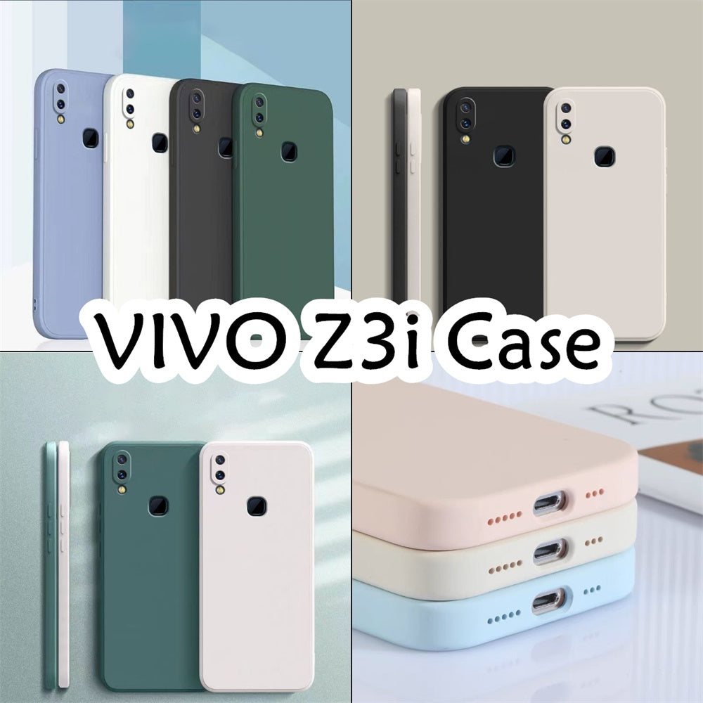 For VIVO Z3i Cover Drop and wear resistant Silicone Full Case Classic Simple Solid Color Phone Case Cover