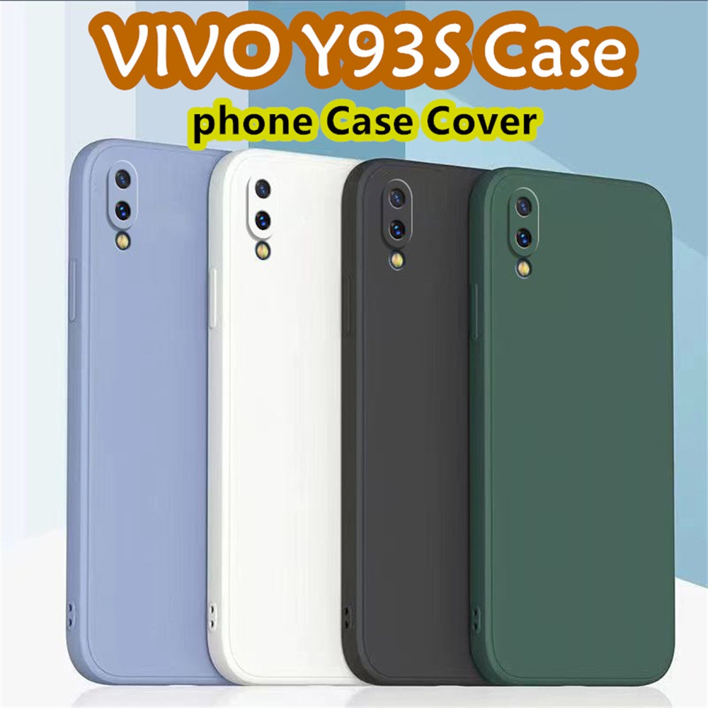 For VIVO Y93S Cover Drop and wear resistant Silicone Full Case Classic Simple Solid Color Phone Case Cover