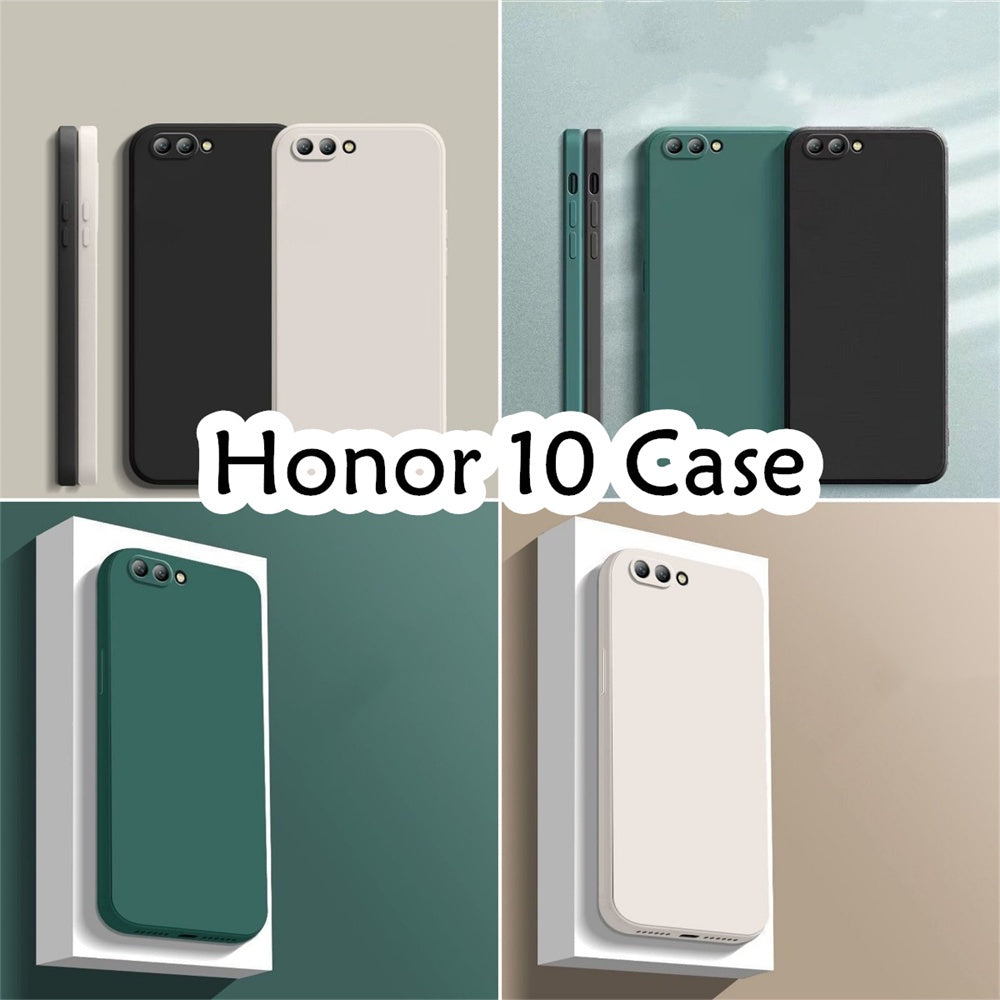For Honor 10 Cover Drop and wear resistant Silicone Full Case Classic Simple Solid Color Phone Case Cover