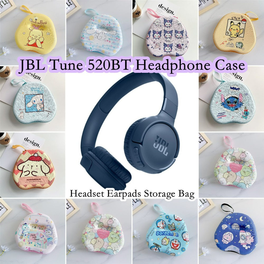 For JBL TUNE 520BT Headphone Case Cartoon Creative Patterns Headset Earpads Storage Bag Casing Box