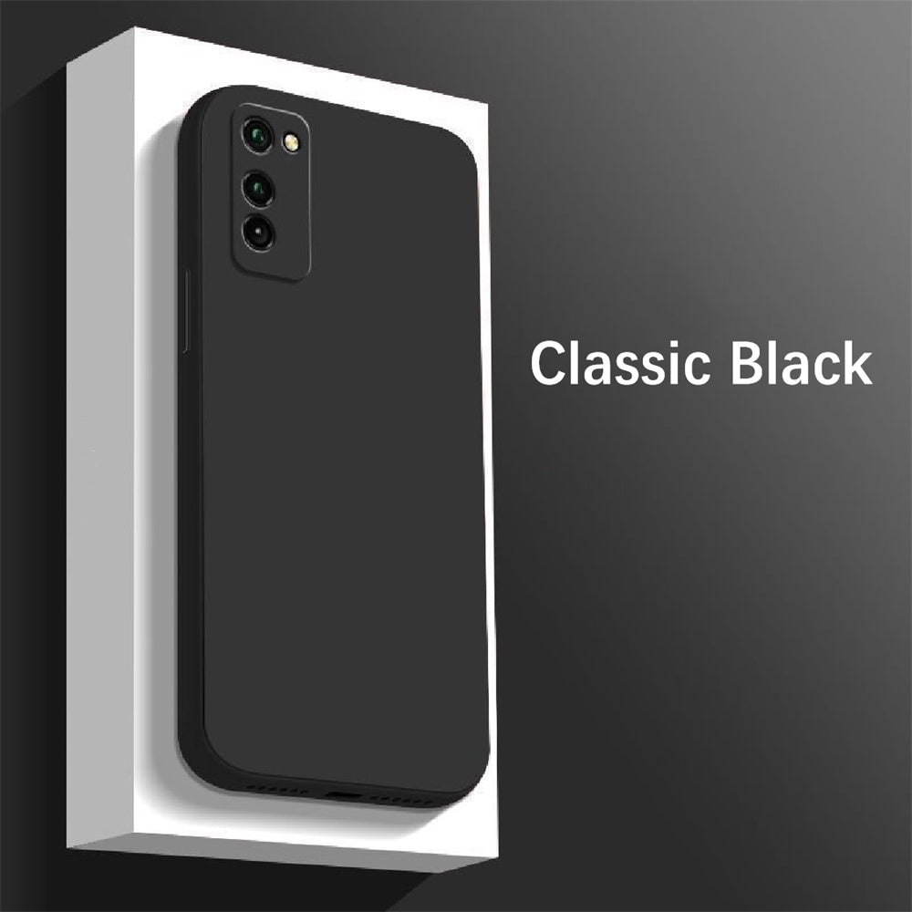 For Honor V30 Cover Drop and wear resistant Silicone Full Case Classic Simple Solid Color Phone Case Cover