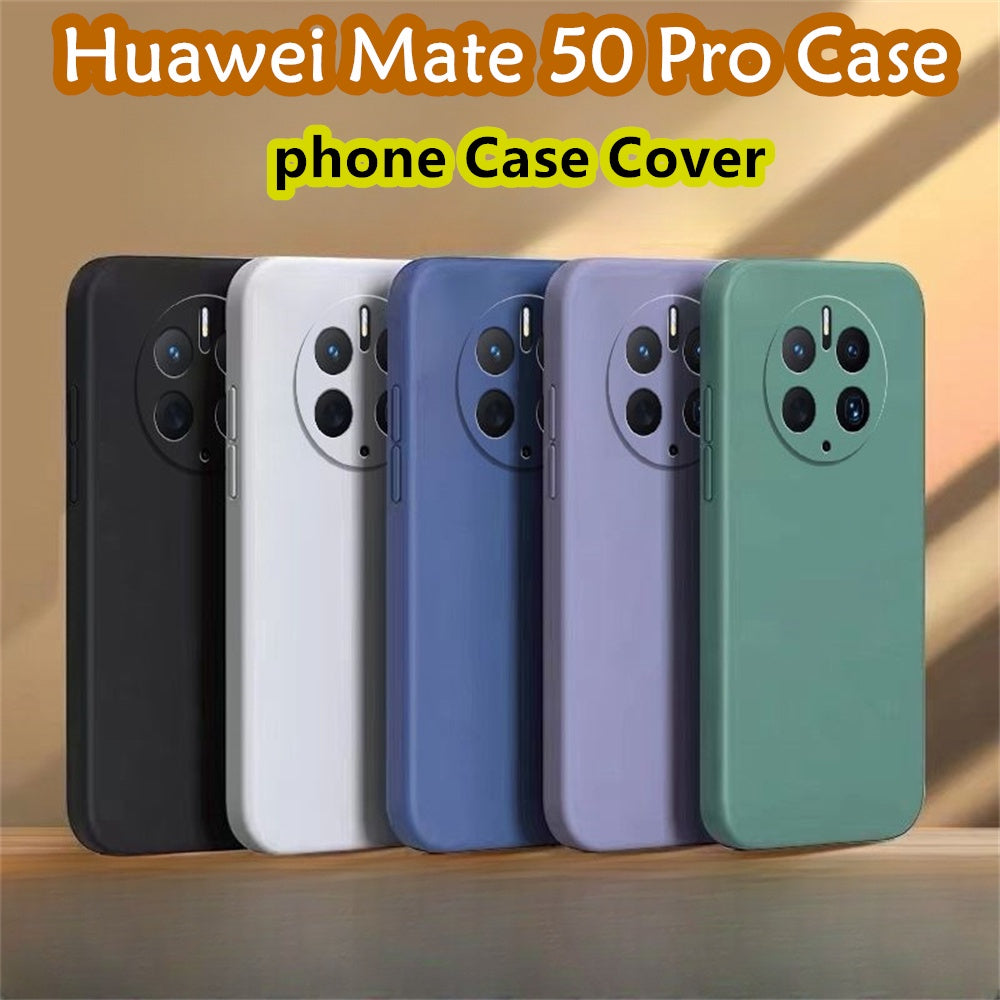 For Huawei Mate 50 Pro Cover Drop and wear resistant Silicone Full Case Classic Simple Solid Color Phone Case Cover