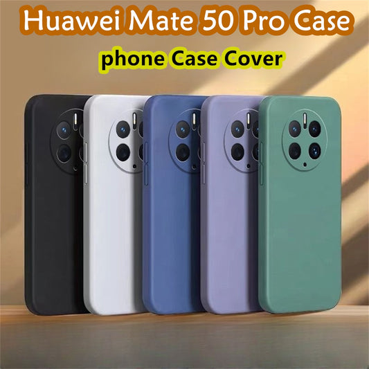 For Huawei Mate 50 Pro Cover Drop and wear resistant Silicone Full Case Classic Simple Solid Color Phone Case Cover