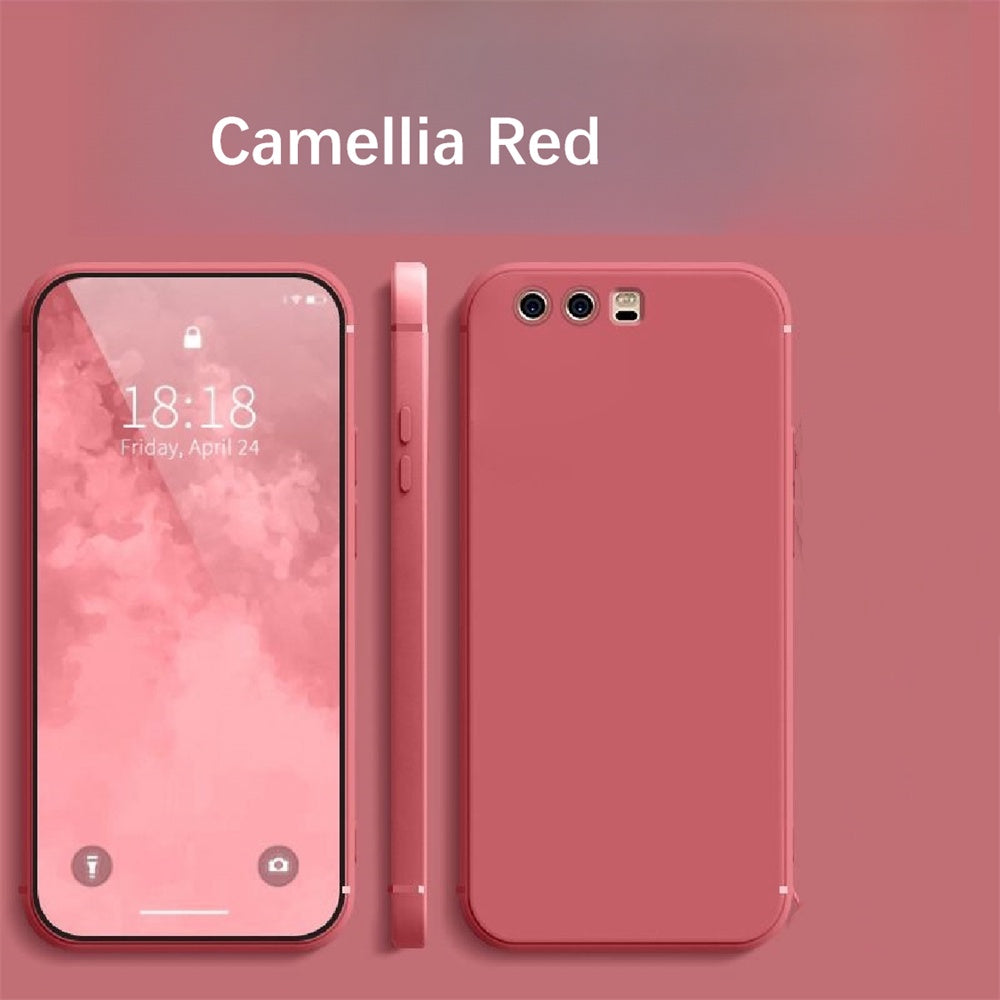 For Huawei P10 Plus Cover Drop and wear resistant Silicone Full Case Classic Simple Solid Color Phone Case Cover