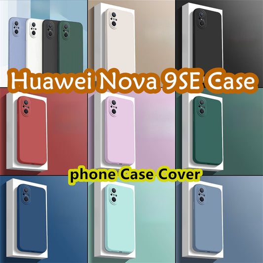For Huawei Nova 9 SE Cover Drop and wear resistant Silicone Full Case Classic Simple Solid Color Phone Case Cover