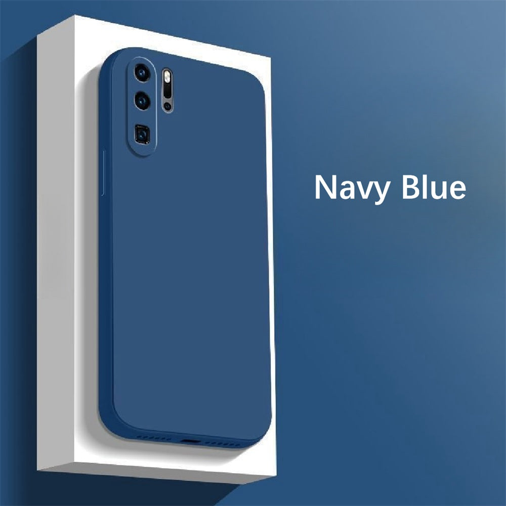 For Huawei P30 Pro Cover Drop and wear resistant Silicone Full Case Classic Simple Solid Color Phone Case Cover