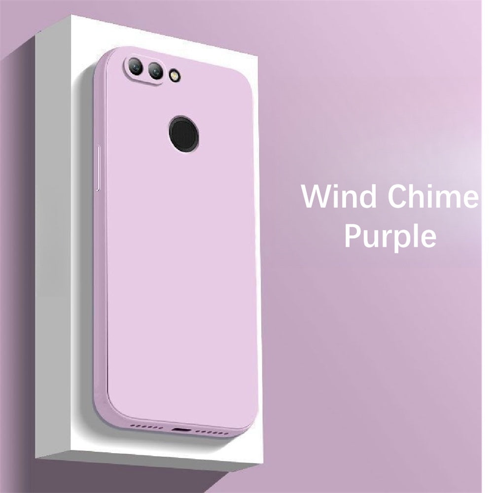 For Huawei Enjoy 8 Plus Cover Drop and wear resistant Silicone Full Case Classic Simple Solid Color Phone Case Cover