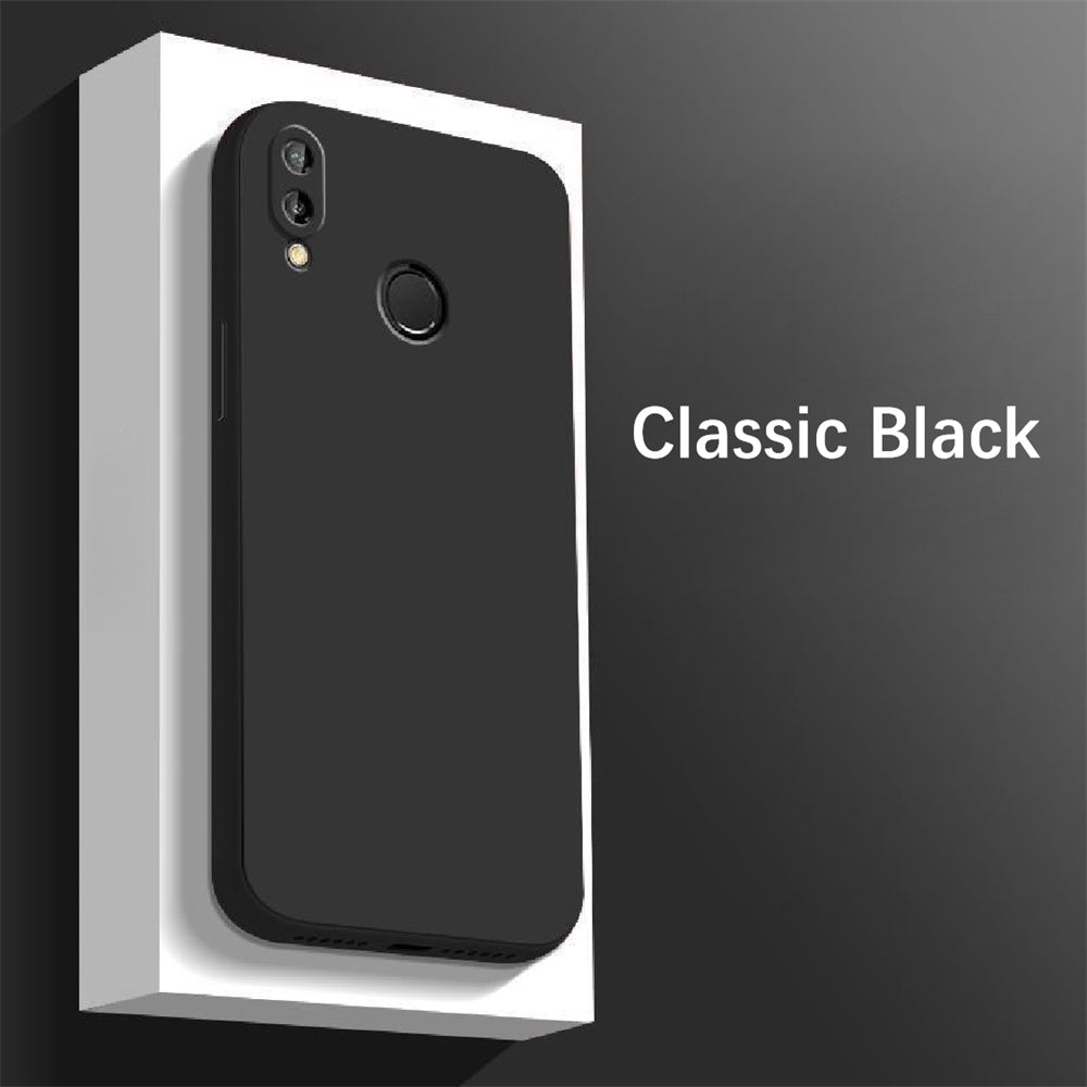 For Huawei Y7 Prime 2019 Cover Drop and wear resistant Silicone Full Case Classic Simple Solid Color Phone Case Cover