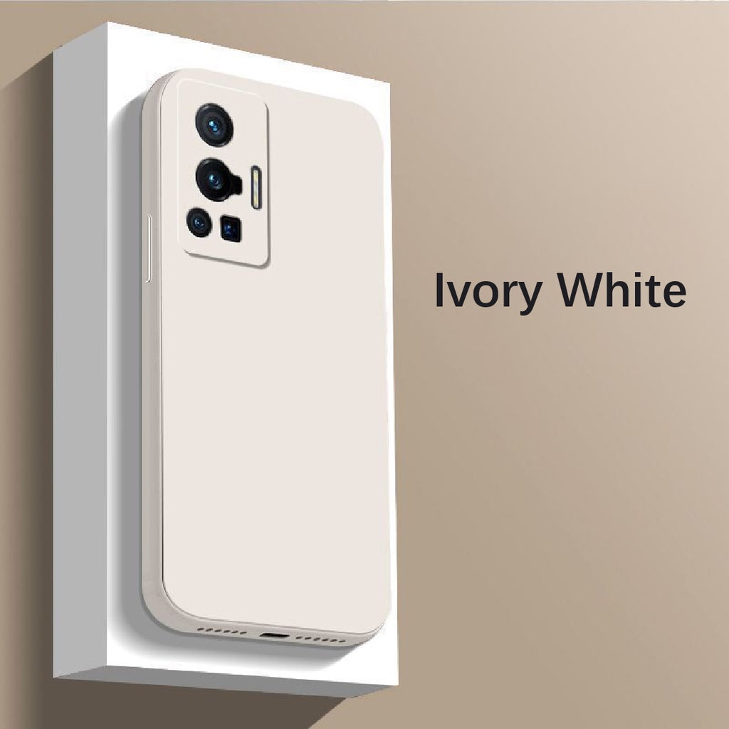 For VIVO X70 Pro Cover Drop and wear resistant Silicone Full Case Classic Simple Solid Color Phone Case Cover