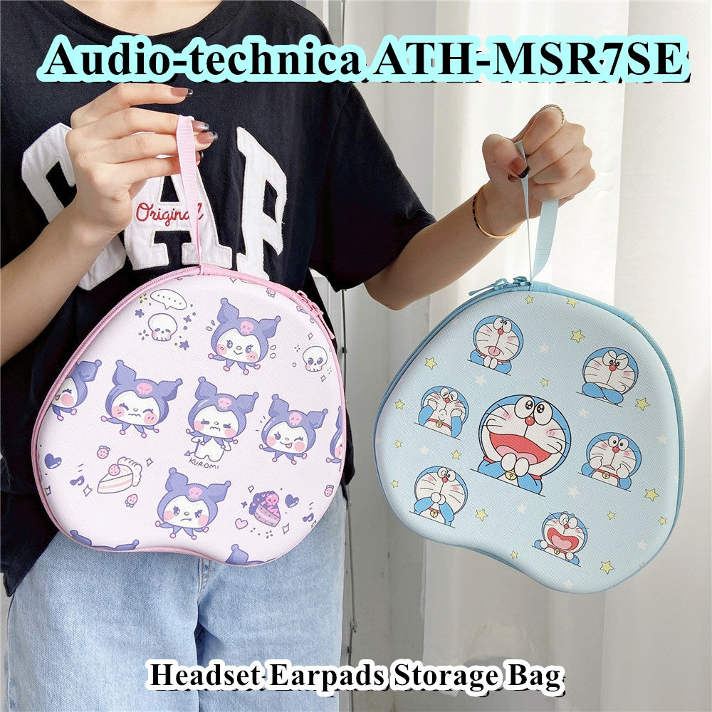 For Audio-technica ATH-MSR7SE Headphone Case Cartoon Creative Patterns Headset Earpads Storage Bag Casing Box