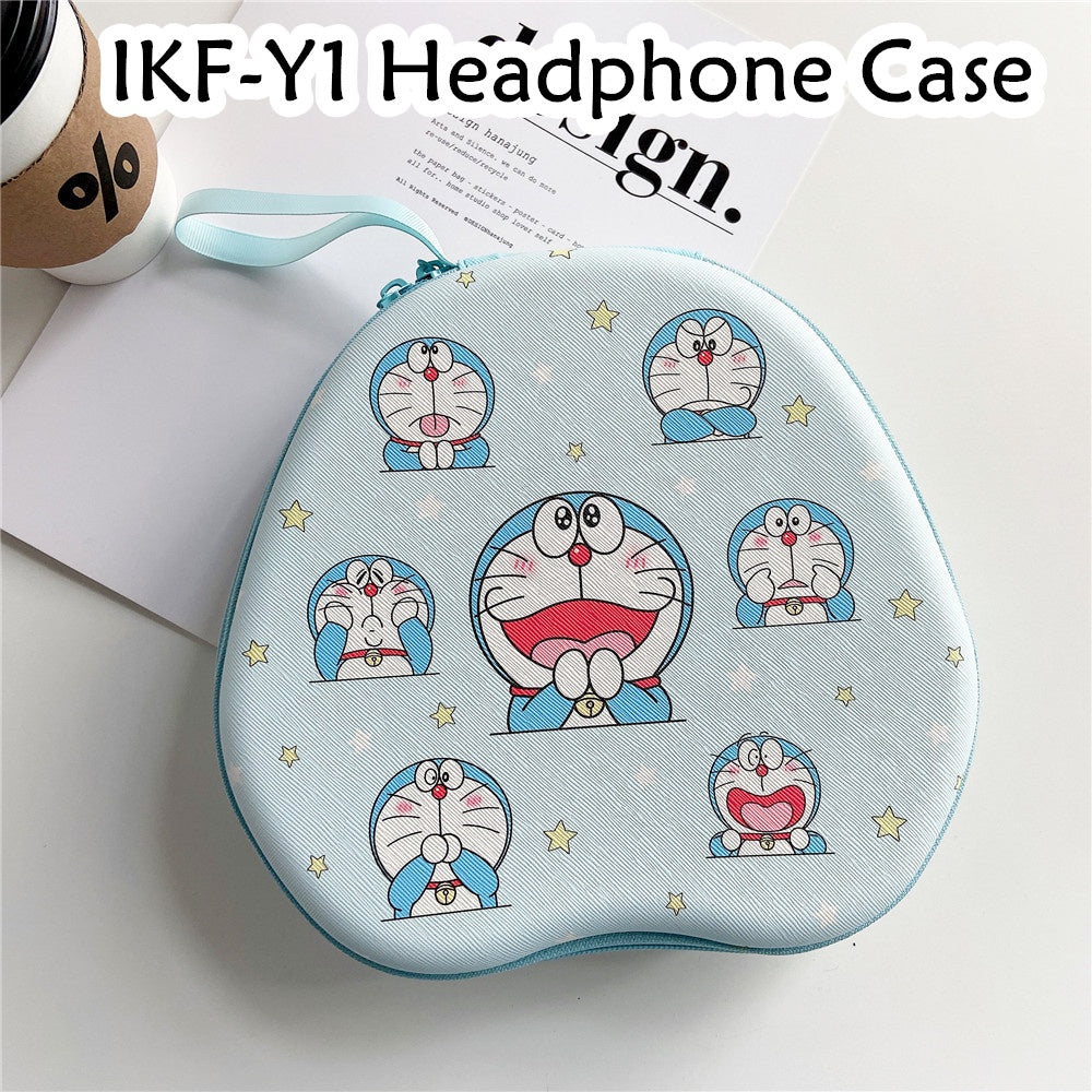 For IKF-Y1 Headphone Case Cartoon Creative Patterns Headset Earpads Storage Bag Casing Box