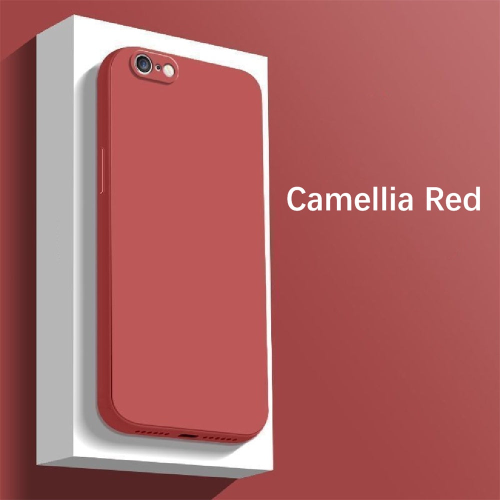 For IPhone SE 2 Cover Drop and wear resistant Silicone Full Case Classic Simple Solid Color Phone Case Cover