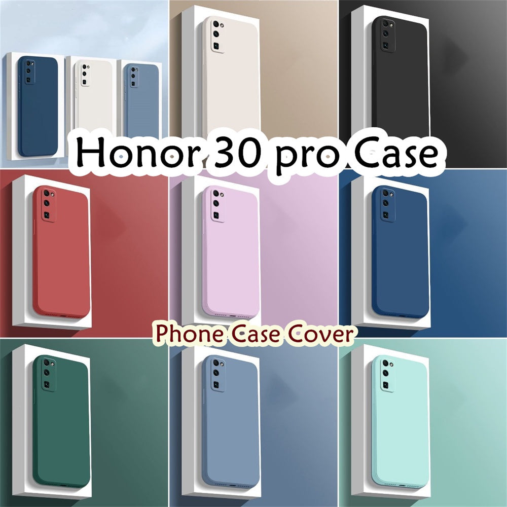 For Honor 30 Pro Cover Drop and wear resistant Silicone Full Case Classic Simple Solid Color Phone Case Cover