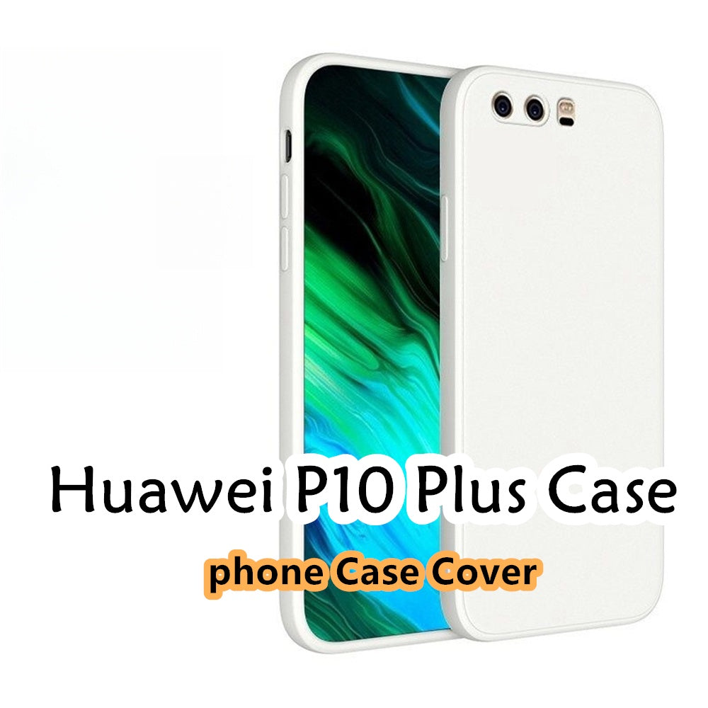For Huawei P10 Plus Cover Drop and wear resistant Silicone Full Case Classic Simple Solid Color Phone Case Cover