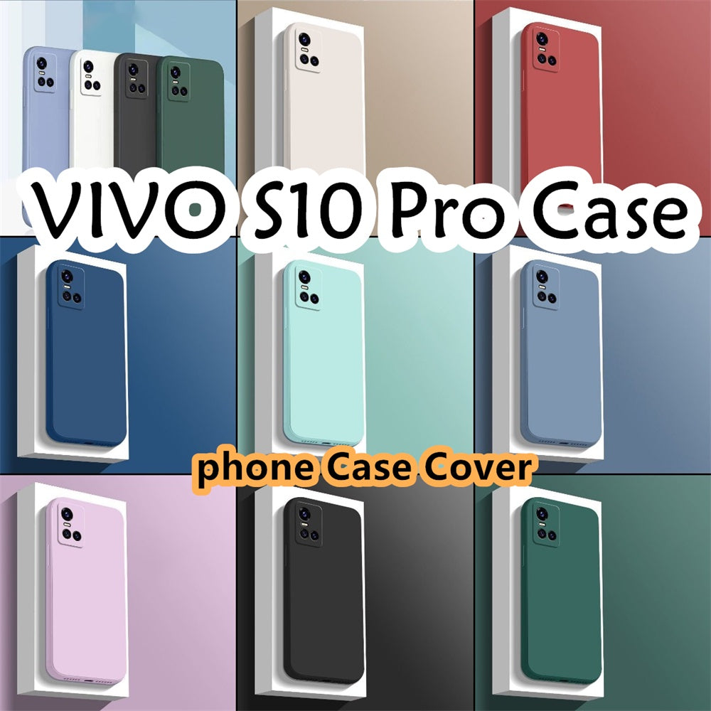 For VIVO S10 Pro Cover Drop and wear resistant Silicone Full Case Classic Simple Solid Color Phone Case Cover