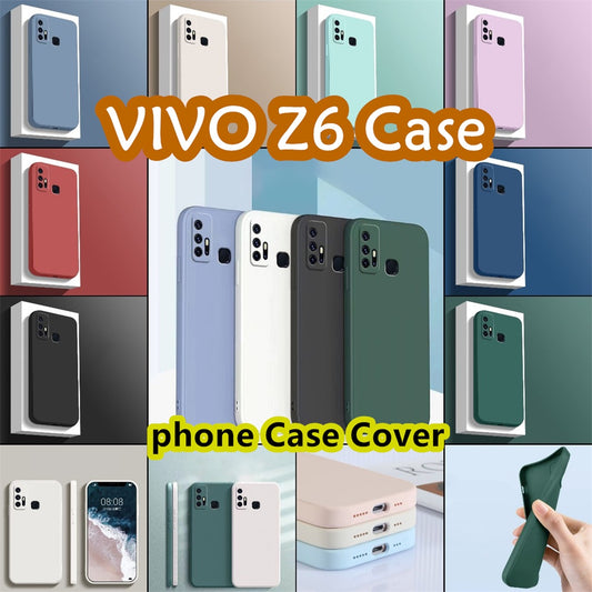 For VIVO Z6 Cover Drop and wear resistant Silicone Full Case Classic Simple Solid Color Phone Case Cover
