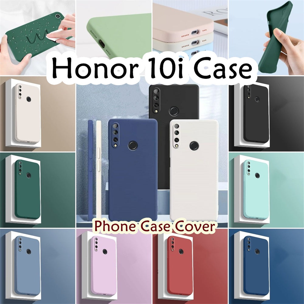 For Honor 10i Cover Drop and wear resistant Silicone Full Case Classic Simple Solid Color Phone Case Cover