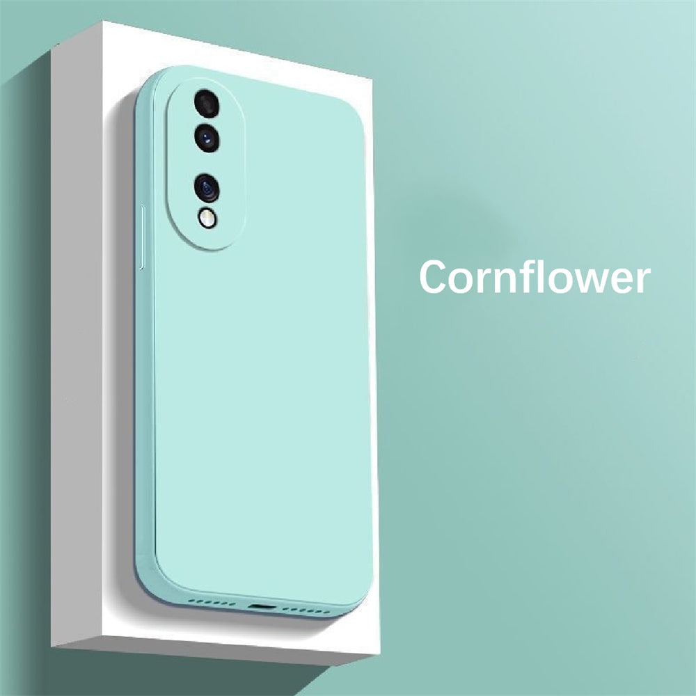For Honor 70 Cover Drop and wear resistant Silicone Full Case Classic Simple Solid Color Phone Case Cover