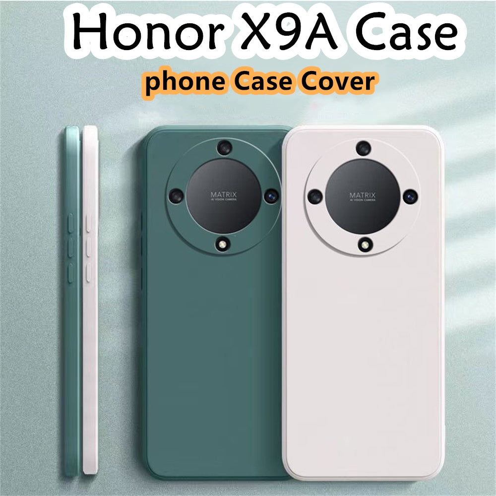 For Honor X9A Cover Drop and wear resistant Silicone Full Case Classic Simple Solid Color Phone Case Cover