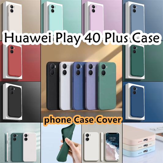 For Huawei Play 40 Plus Cover Drop and wear resistant Silicone Full Case Classic Simple Solid Color Phone Case Cover