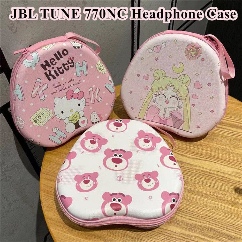 For JBL TUNE 770NC Headphone Case Cartoon Creative Patterns Headset Earpads Storage Bag Casing Box