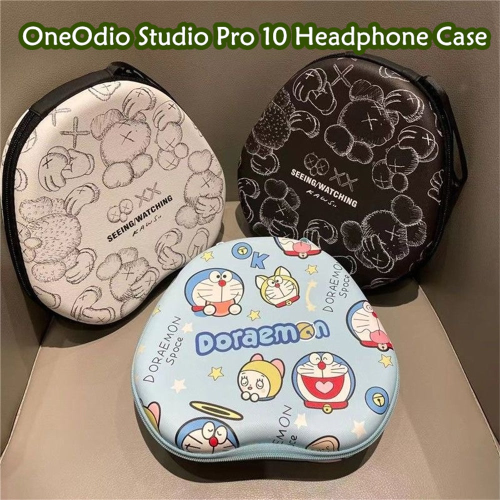 For OneOdio Studio Pro 10 Headphone Case Cartoon Creative Patterns Headset Earpads Storage Bag Casing Box