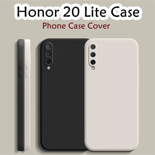 For Honor 20 Lite Cover Drop and wear resistant Silicone Full Case Classic Simple Solid Color Phone Case Cover