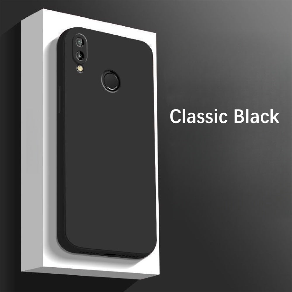 For Huawei Y9 2019 Cover Drop and wear resistant Silicone Full Case Classic Simple Solid Color Phone Case Cover
