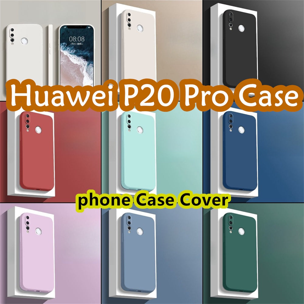 For Huawei P20 Pro Cover Drop and wear resistant Silicone Full Case Classic Simple Solid Color Phone Case Cover