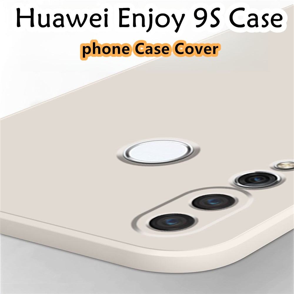 For Huawei Enjoy 9S Cover Drop and wear resistant Silicone Full Case Classic Simple Solid Color Phone Case Cover